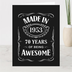 Gebildet 1953 70 Jahre phantastisch 2023 Tag Karte