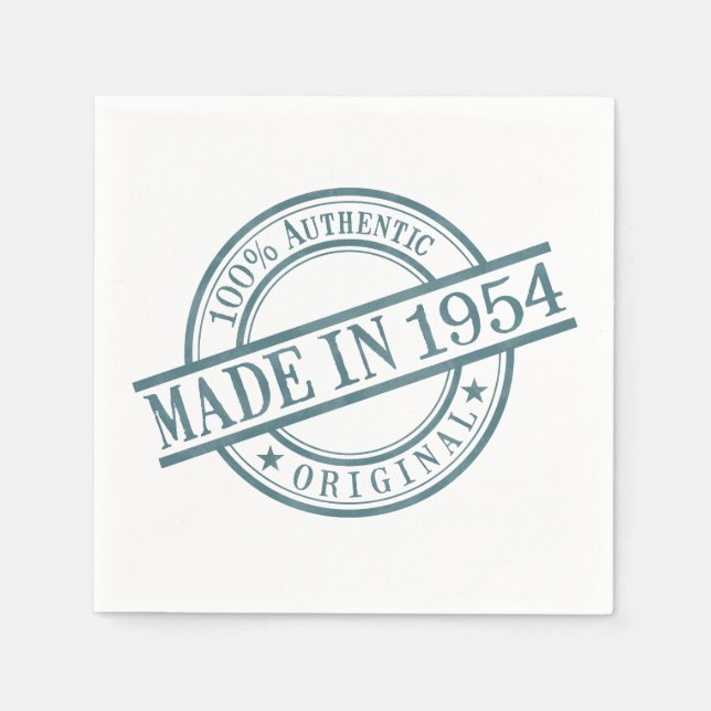 Gebildet 1954 Briefmarke-Logo für die Runde Gummi  Serviette (Vorderseite)