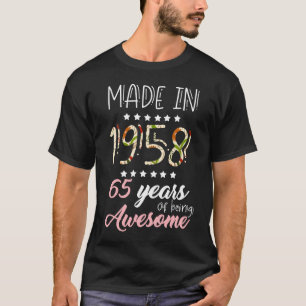 Gebildet 1958 Geburtstag 65 Jahre Phantastisch T-Shirt