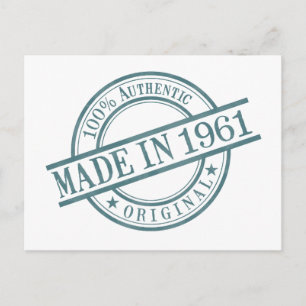 Gebildet 1961 Briefmarke-Logo für die Runde Gummi  Postkarte
