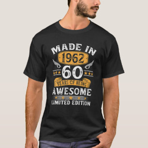 Gebildet 1962 60 Jahre alte Geschenke 60. Geburtst T-Shirt
