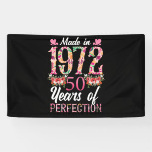 Gebildet 1972 50 Jahre alt 50. 50 Jahre Perfektion Banner