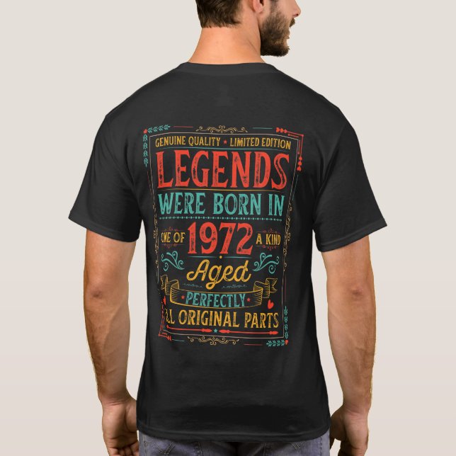 Gebildet 1972 50 Jahre alte Geschenke 50. Geburtst T-Shirt (Rückseite)