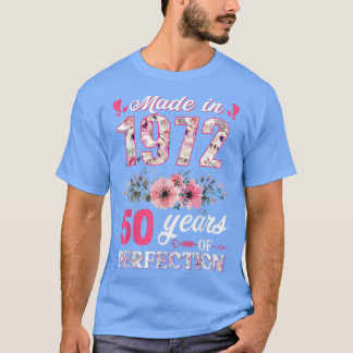 Gebildet 1972 florales 50-jähriges 50-jähriges Geb T-Shirt