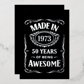 Gebildet 1973 50 Jahre phantastisch 2023 Tag Folieneinladung