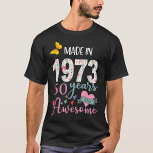 Gebildet 1973 Blumenkohl 50 Jahre alt 50. Geburtst T-Shirt