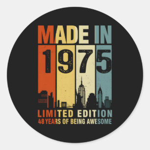 Gebildet 1975 48 Jahre Phantastisch Runder Aufkleber