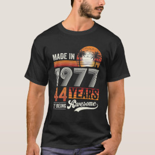 Gebildet 1977 44 Jahre Phantastisch Vintag 44 T T-Shirt