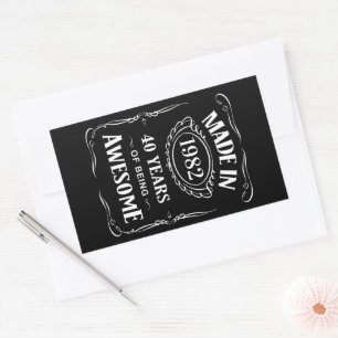 Gebildet 1982 40 Jahre phantastisch 2022 Tag Rechteckiger Aufkleber