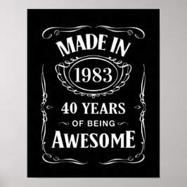 Gebildet 1983 40 Jahre phantastisch 2023 Tag Poster