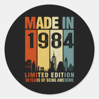 Gebildet 1984 39 Jahre Phantastisch Runder Aufkleber