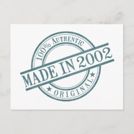 Gebildet im Jahr 2002 Runde-Rubber-Briefmarke-Logo Postkarte