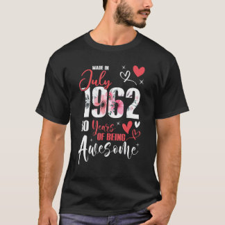 Gebildet im Juli 1962 60 Jahre Phantastisch 60 Jah T-Shirt