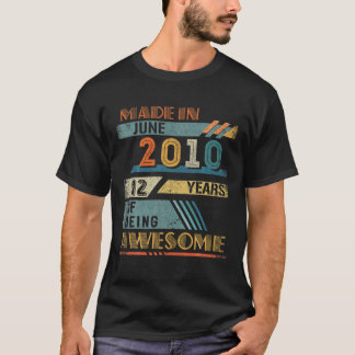 Gebildet im Juni 2010 12 Jahre alt 12 Geburtstag T-Shirt