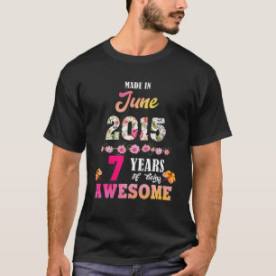 Gebildet im Juni 2015 mein Geburtstag 7 Jahre Ehrf T-Shirt