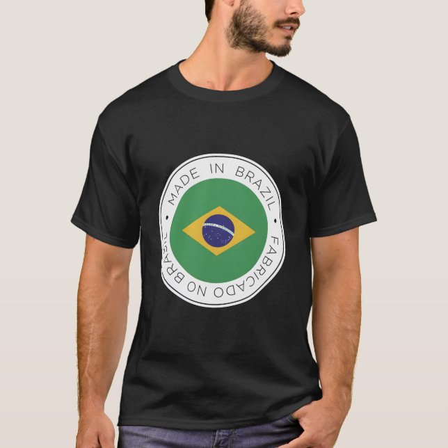 Gebildet in Brasilien Flagge T-Shirt (Vorderseite)
