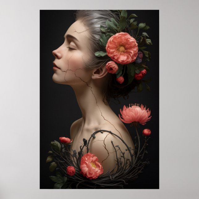 Gebildete Eleganz - Blüten des Souls Poster (Vorne)