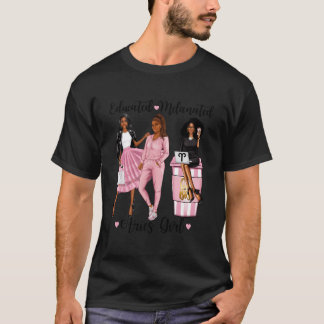 Gebildete melanisierte Widder-Schwarze-Zodiakal-Da T-Shirt