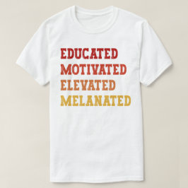 Gebildete motivierte, aufgereifte, melanierte Lehr T-Shirt