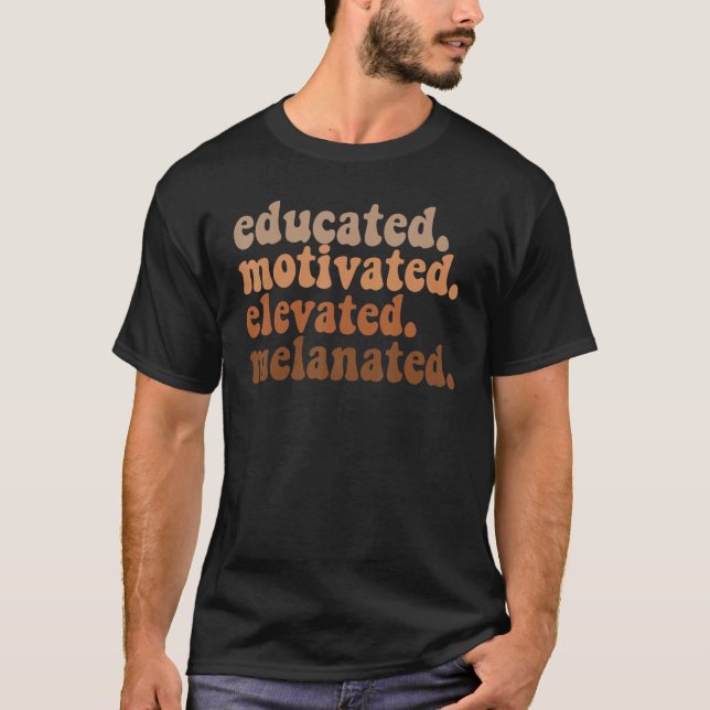 Gebildete motivierte, aufgewachsene Melanatiker Bl T-Shirt (Vorderseite)