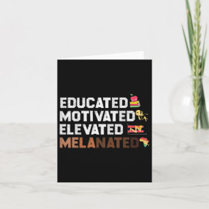 Gebildete motivierte Elevated Melanated African Am Karte