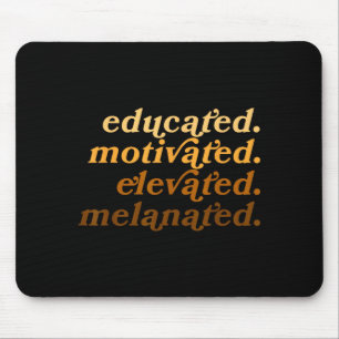 Gebildete Motivierte Erhöhte Melanierte Schwarze G Mousepad