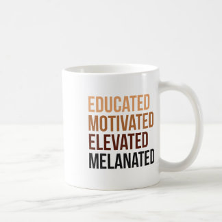 Gebildete Motivierte Erhöhte Melanisierte Schwarze Kaffeetasse