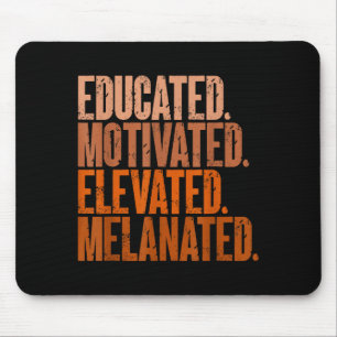 Gebildete Motivierte Erhöhte Melanisierte Schwarze Mousepad