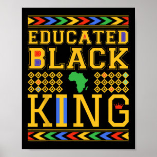 Gebildete Schwarze Königliche Afrikanische Dashiki Poster