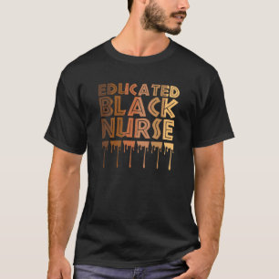 Gebildete schwarze Krankenschwester Afrikanischer T-Shirt