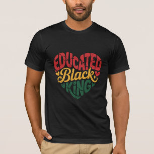 Gebildeter schwarzer König Afro-Stolz-Zitat Sc T-Shirt