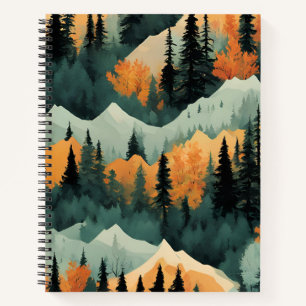 Gebirge Art Pattern Notizbuch