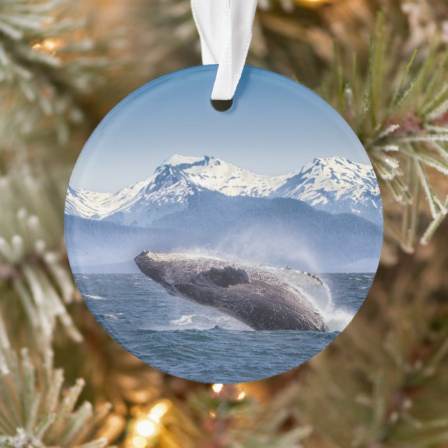 Gebirge | Breaching Whale Glacier Bay, Alaska Ornament (Baum)