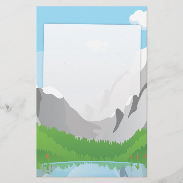 Gebirge Briefpapier (Vorderseite)
