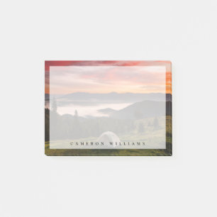 Gebirge Camping Foggy Sunrise Post-it Klebezettel