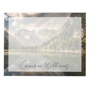 Gebirge   Dürrensee, Dolomiten, Italien Notizblock