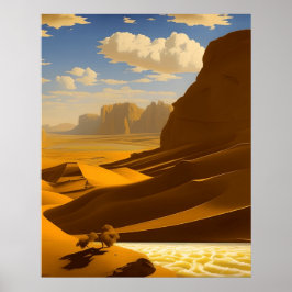 Gebirge einen Verzweifler und einen Baum Poster