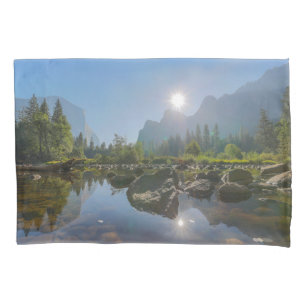Gebirge El Capitan Yosemite Park, Kalifornien Kissenbezug