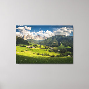 Gebirge   Funes Valley, Dolomiten, Italien Leinwanddruck