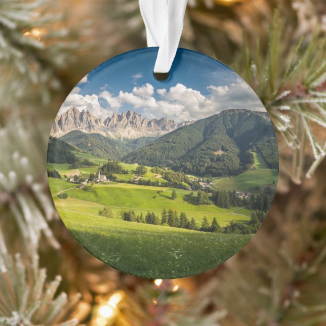 Gebirge | Funes Valley, Dolomiten, Italien Ornament (Baum)
