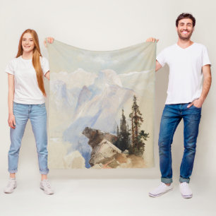 Gebirge Halbedecke Yosemite Wasserfarbenwelt Lands Fleecedecke