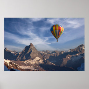 Gebirge   Heißluftballon Matterhorn Schweizer Alpe Poster