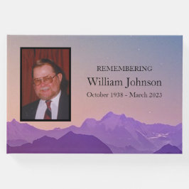 Gebirge im Dusk Funeral-Foto Gästebuch