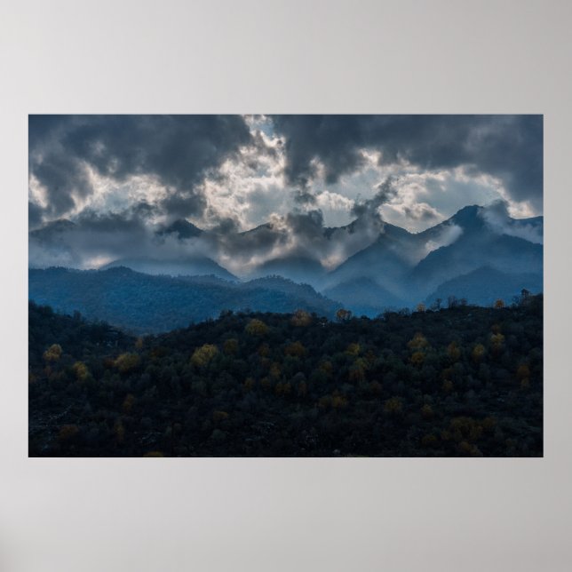 Gebirge im Herbst, Kurdistan Poster (Vorne)