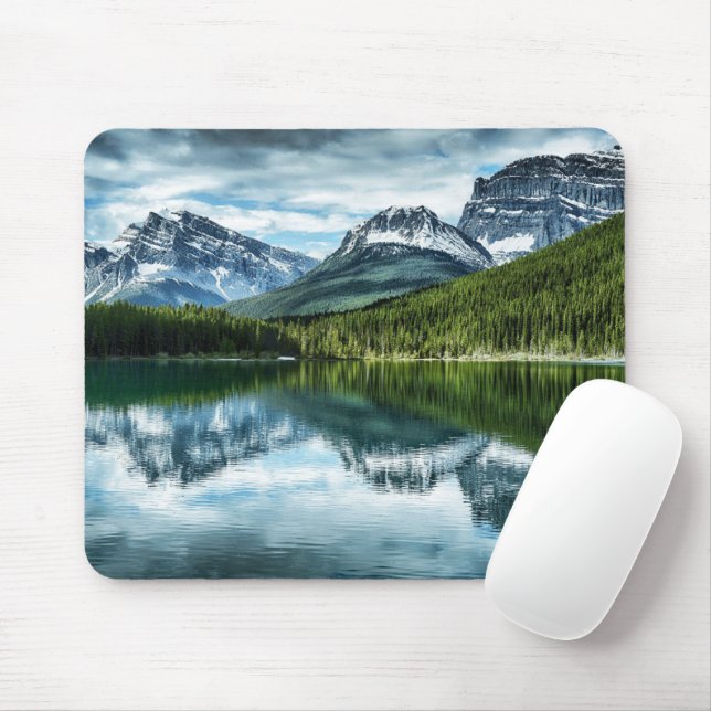 Gebirge | Kanadische Rockies, Alberta Kanada Mousepad (Mit Mouse)