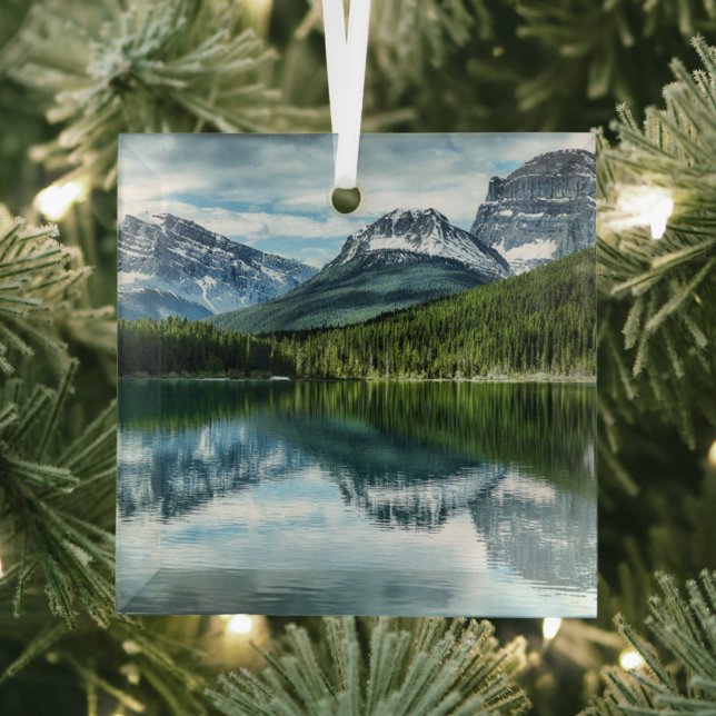 Gebirge | Kanadische Rockies, Alberta Kanada Ornament Aus Glas (Insitu)
