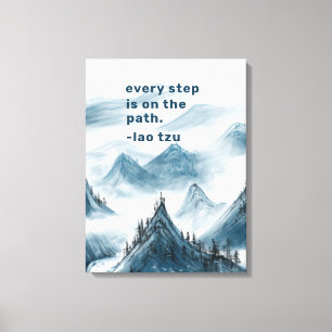 Gebirge Kunst Inspirierend Taoismus Zitat Poster Leinwanddruck