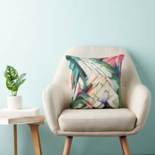 Gebirge (Landschaft) von Franz Marc, Vintage Art Kissen