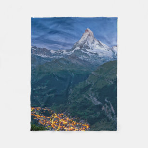Gebirge   Matterhorn, Zermatt, Schweizer Alpen Fleecedecke