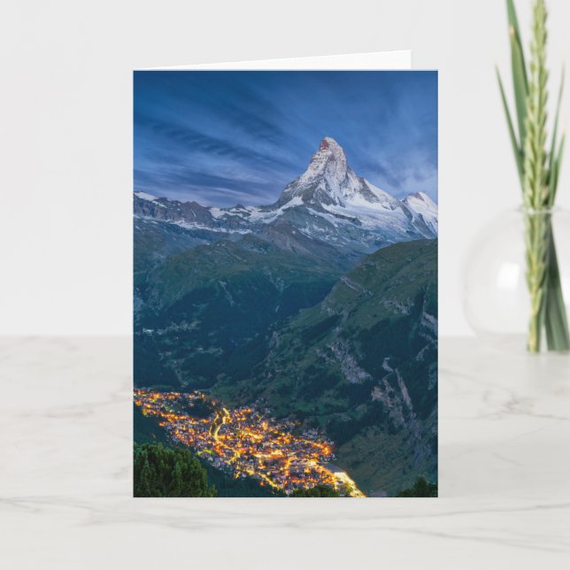 Gebirge | Matterhorn, Zermatt, Schweizer Alpen Karte (Vorderseite)